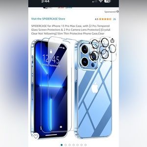 iPhone 13 Pro Max case and screen protector